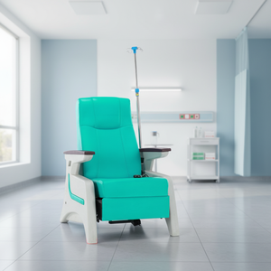 Silla de Infusión para Clínica Médica MT, Poste Retráctil para Suero Intravenoso con 4 Ganchos, Barra de Acero Inoxidable, Asiento Acolchado Confortable, Silla para Pacientes de Hospital - Product Image 6