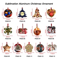 Sunyee Aluminium Sublimations-Blanko-Weihnachtsanhänger Doppelseitig Herzform Großhandel