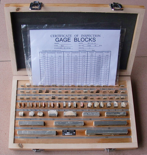 High Precision Calibration Tools 32pcs Grade 0 Bearing Steel Gauge Block Set