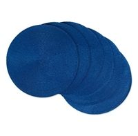 Napperon tissé en polypropylène rond bleu massif Offre Spéciale de 38cm Accessoires de table au design classique en plastique durable