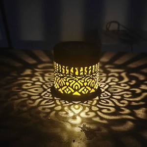 Modern Brass Handicraft Abstract Wall Hanging Solar Decorative <b>Lights</b> IP65 New Creative Cross-border <b>Outdoor</b> Garden - Product Image 1