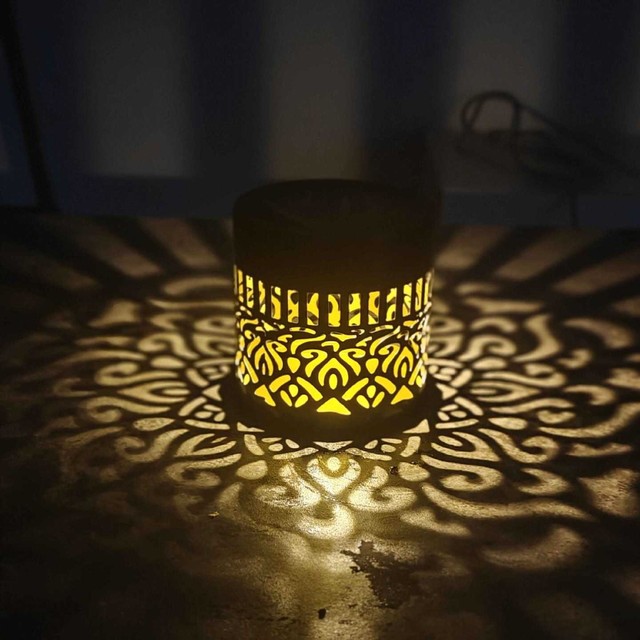 Modern Brass Handicraft Abstract Wall Hanging Electric Solar Battery Operated 6000K Daylight IP65 Creative Cross-border Outdoor