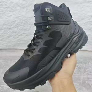 TSB80 New Design 4 Seasons Customized Black Long Under <b>Boots</b> Middle Cut Black Sneakers <b>Hiking</b> Shoes Light Weight Comfortable - Product Image 6