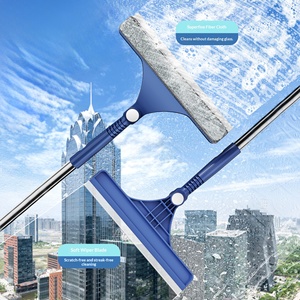 Outil de nettoyage de vitres pour la maison, nettoyage de fenêtres en hauteur, outil spécial, poignée extensible double face, composants métalliques - Product Image 4