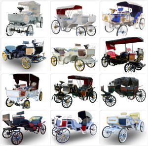 Chariots de transport pour chevaux de type anglais Marathon avec harnais en plastique pour sports équestres - Product Image 5