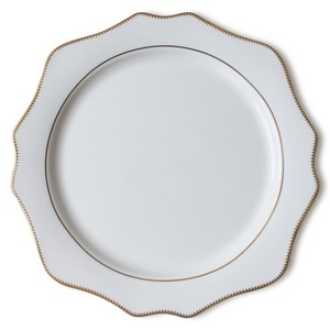 Assiettes <span class=keywords><strong>de</strong></span> service en <span class=keywords><strong>porcelaine</strong></span> décorative <span class=keywords><strong>de</strong></span> <span class=keywords><strong>luxe</strong></span> pour mariage, fleurs blanches, bord doré, vaisselle en céramique, ensemble d'assiettes <span class=keywords><strong>de</strong></span> présentation - Product Image 6