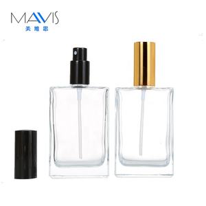 Flacon de parfum transparent carré en verre vide pour la vente en gros - Product Image 4