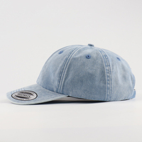 Chapeau de papa en éponge française de haute qualité profil bas Pigment non structuré teint Logo personnalisé motif à pois or cuivre boucle casquette de Baseball