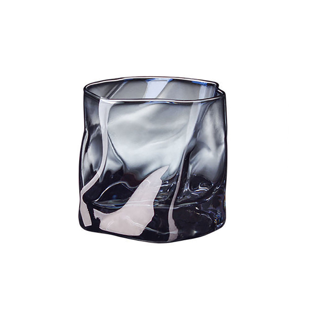 Sample 260ml high quality customized iridescent murano tumbler crystal cups colorful whisky glass