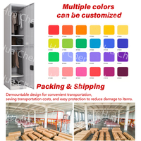 Casier métallique à porte simple avec serrure électronique et serrure à clé, couleur personnalisable pour chambre, école, bureau, entrepôt