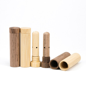 Bâtonnets d'encens en bois pour huiles essentielles, en noyer noir et bambou, cylindriques, pour inhalation, rafraîchissants, design moderne et épuré - Product Image 2