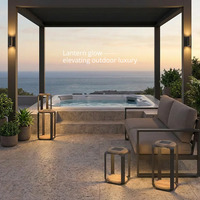 Lampu Lantai LED Tenaga Surya Aluminium Putih Tahan Air IP65 untuk Pergola, Taman, dan Spa Luar Ruangan