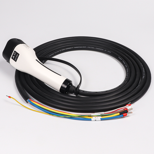 ETEC EKEP3-T2-16 Type 2 EV Connector Female Plug with 5 Meters Cable Three Phase 16A 400V 11KW for Electric Car Vehicle Charging