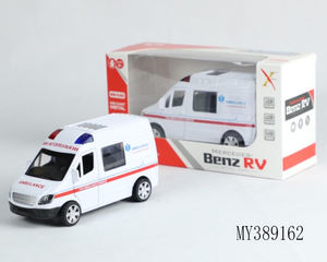 1:32 échelle modèle ville <span class=keywords><strong>ambulance</strong></span> voiture de police camion de pompiers véhicule moulé sous pression modèle van transport voiture jouets - Product Image 4