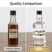 Bouteille de brandy XO en verre transparent de qualité supérieure de 500 ml pour spiritueux, avec logo personnalisé en relief, emballage pour spiritueux