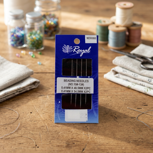 ND0060 <b>Beading</b> <b>Needles</b> |Royal <b>Beading</b> <b>Needles</b> No.10-13 Steel 0.41mm X48.5mm X2pc X54.5mm X2pc Hand Sewing <b>Needle</b> - Product Image 1