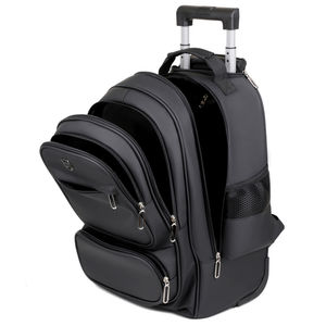 Tas ransel Laptop beroda kulit Oxford tahan air kapasitas tinggi tas wol perjalanan lipat Oxford sabuk ritsleting portabel - Product Image 4