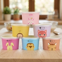 Contenedor Redondo Biodegradable y Reutilizable para Almuerzo, Tazón de Ensalada de Papel Kraft de Grado Alimenticio con Tapa, Personalizable con Logotipo, para Refrigerios, Galletas y Leche