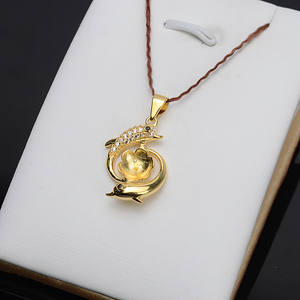 Pendentif en argent S925, double motif dauphin, pour femmes, 10-12 perles, bijoux personnalisés, pendentifs fins, charmes - Product Image 2