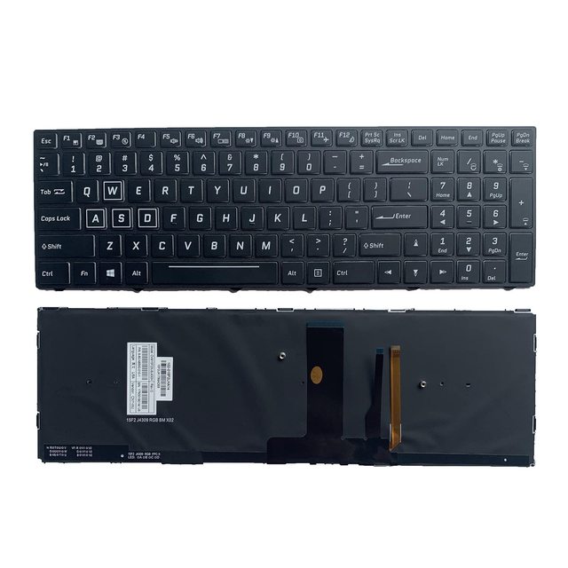 Laptop Replacement US Layout Color Backlit Keyboard for Clevo N850 N855HJ1 N857HJ1 N870HJ1 N850HP6 Keyboard Laptop Clevo N85