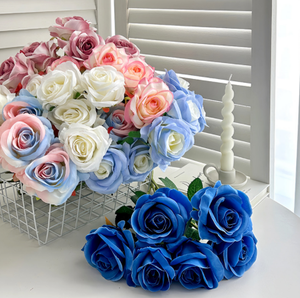 Rose Fleur Artificielle Pilée Glace Bleu Rose Maison Salon Déco Saint Valentin Mariage En Gros Fleur Artificielle - Product Image 3
