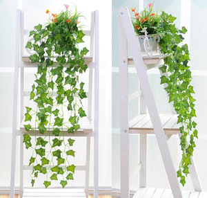 Feuilles <span class=keywords><strong>de</strong></span> lierre artificielles en gros, plantes grimpantes suspendues, guirlandes <span class=keywords><strong>de</strong></span> feuilles pour Noël, mariage, fête, décoration murale <span class=keywords><strong>de</strong></span> jardin - Product Image 4