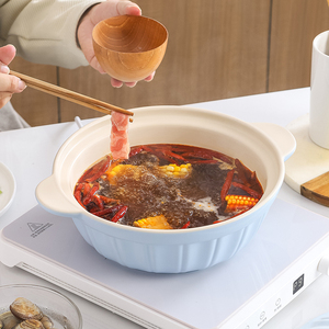 Ensemble de casseroles et de marmites en céramique antiadhésive de style américain moderne Cooklover avec poignée en silicone, compatible lave-vaisselle - Product Image 6
