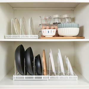 Organizador de Ollas y Sartenes Expandible Moderno de 3 Niveles, Ajustable, Ecológico, de Hierro, para Almacenamiento en Gabinetes, Platos y Utensilios de Cocina - Product Image 2