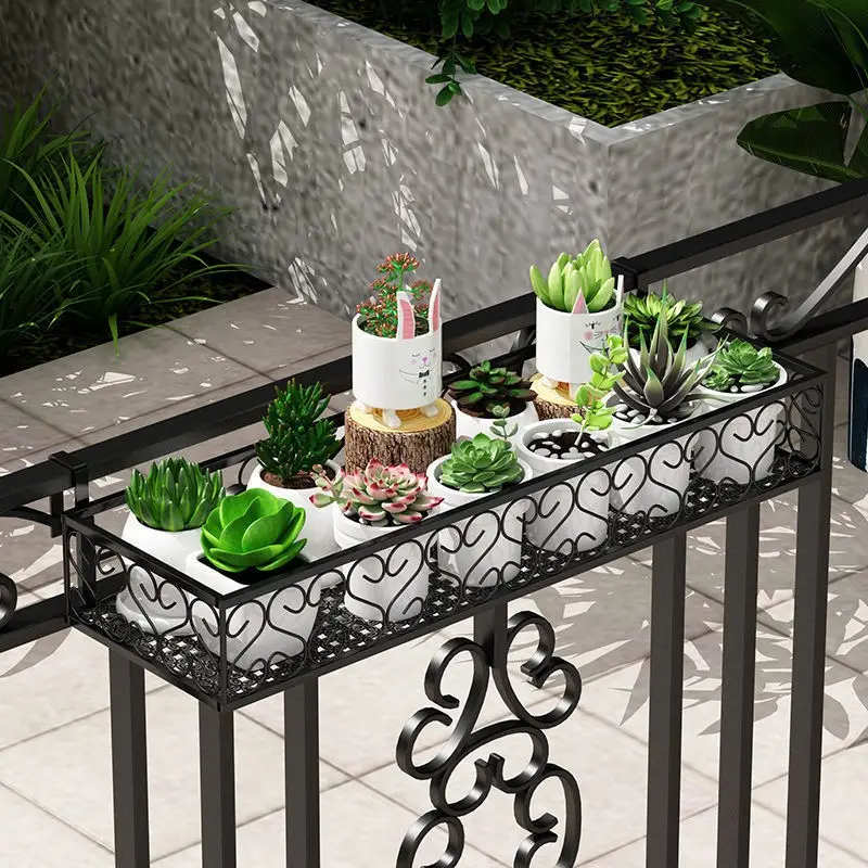 Giardino cesto pensile pianta in ferro recinzione balcone vaso di fiori rastrelliera porta vasi di fiori