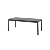 Table de salle à manger moderne en alliage d'aluminium robuste, extensible, à feuilles papillon, auto-rétractable, durable et résistante aux intempéries pour hôtel, école, villa