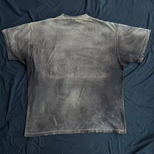 Camiseta de Algodón Tejido de Alta Calidad con Gráficos, Estilo Oversize, Hombros Caídos, Bordado y Estampado Personalizado - Product Image 4