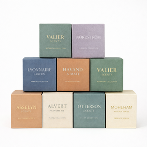 Boîte à parfum personnalisée écologique, carton pliable avec finition mate et fond à fermeture à pression pour impression de logo de vente au détail, vente en gros - Product Image 2