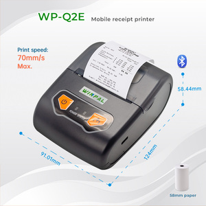 Winpal WP-Q2E Mini Pocket Máy in hóa đơn nhiệt 58 Mét USB BT giao diện cho POS in ấn & điện thoại di động sử dụng không dây máy in di động - Product Image 4