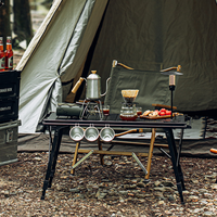 Table tactique portable IGT à roulettes, cadre en aluminium, pliable, réglable, pour le camping, le pique-nique, le barbecue, bureau extérieur