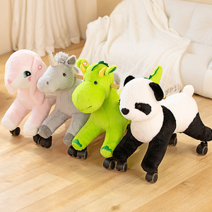 ของเล่นม้าโยกตุ๊กตาขนนุ่มสำหรับเด็กอายุ 2-6 ปี สีเขียว - Product Image 5