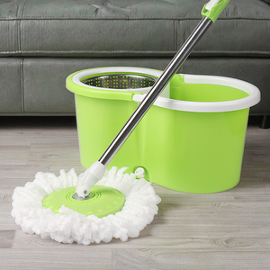 Venta al por mayor de fregona mágica de microfibra giratoria de 360 grados fregonas planas comerciales para el hogar para limpieza de suelos suministradas por cubo giratorio - Product Image 1
