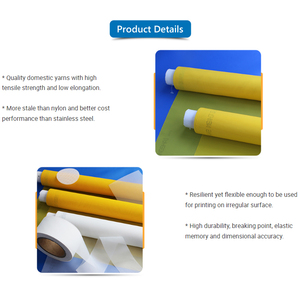 Polyester lụa in ấn màn hình 77T 80t 90t <span class=keywords><strong>100t</strong></span> trắng màu vàng được sử dụng trong in ấn dệt T-Shirt in ấn - Product Image 2