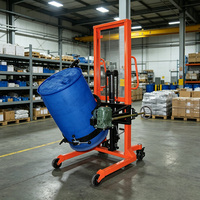 Chariot élévateur manuel à tambour en acier épais avec inclinaison, élévateur hydraulique de 1,5 m, transpalette rotatif pour la manutention des matériaux en atelier