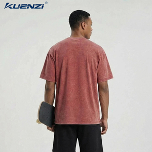 Camiseta Oversize para Hombre Kuenzi, 300GSM, Algodón Pesado, Lavado Ácido, Estilo Vintage, Lavado Mineral, Hombros Caídos, Streetwear - Product Image 6