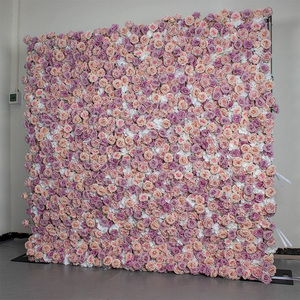 8x8 piedi <span class=keywords><strong>di</strong></span> seta artificiale rosa parete sullo sfondo del pannello, utilizzato per la decorazione del palcoscenico per matrimoni, feste, compleanni o san valentino - Product Image 1