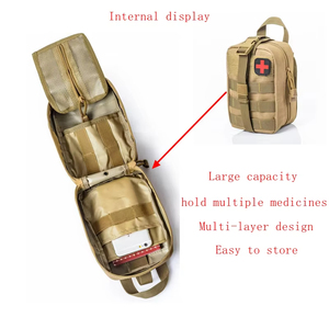 Sac médical de survie d'urgence personnalisé avec logo, sac tactique à plusieurs poches, trousse de premiers soins, sac de taille pour l'extérieur - Product Image 4
