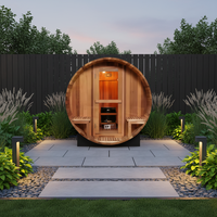 Petite cabine de sauna intérieure compacte en bois pour usage domestique