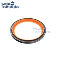 Joint d'étanchéité arrière du vilebrequin WESPC 554/127, adapté aux moteurs diesel Perkins série 4000, en matériau PTFE caoutchouc métallique.