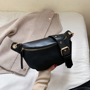 Nouveau Sac <span class=keywords><strong>Banane</strong></span> Ceinture pour <span class=keywords><strong>Femme</strong></span> en Cuir PU, Sac de Poitrine Ventre avec Chaîne Tendance - Product Image 3