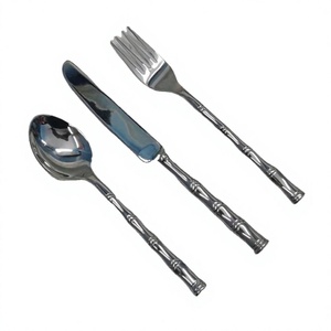 Accessoires d'ustensiles de cuisine ensemble de couverts ménagers facile à saisir ensemble de couverts personnalisés en acier inoxydable de haute qualité pièces de 3 - Product Image 1