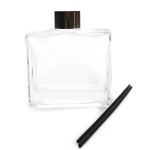 Difusor <span class=keywords><strong>de</strong></span> botellas <span class=keywords><strong>de</strong></span> vidrio rellenable, frascos vacíos <span class=keywords><strong>con</strong></span> tapa <span class=keywords><strong>de</strong></span> <span class=keywords><strong>corcho</strong></span> dorada, contenedor plano <span class=keywords><strong>de</strong></span> aromaterapia, 200ml/6,7 oz - Product Image 1