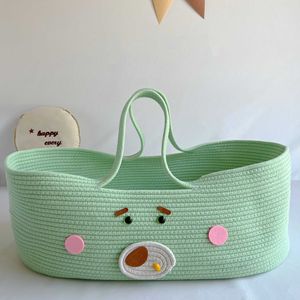 Factory Price Cotton Rope <strong>Moses</strong> Baby Changing <strong>Basket</strong> with Pad, Waterproof Covers, Soft Infant Blanket, Diaper Caddy/Organizer - Product Image 4