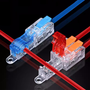 Conector Rápido sin Tiras, Empalme en T de Inserción Rápida, 1 Entrada 1 Salida, Terminal de Cable Rápido sin Herramientas, Transparente, de PC y Cobre con Bloqueo - Product Image 3