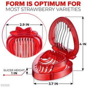 Ensemble Éplucheur de Fraises et Trancheur de Fraises, Outil pour Retirer les Tiges, Lames en Acier Inoxydable, Ustensiles de Cuisine - Product Image 2