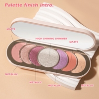 7 couleurs sans talc formule végétalien fard à paupières miroitant mat métallique poudre pressée étanche Logo personnalisé fard à paupières Palette